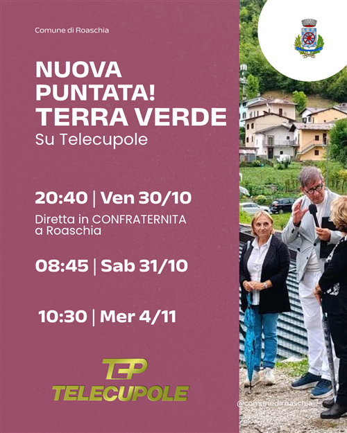Roaschia torna in TV su Telecupole
