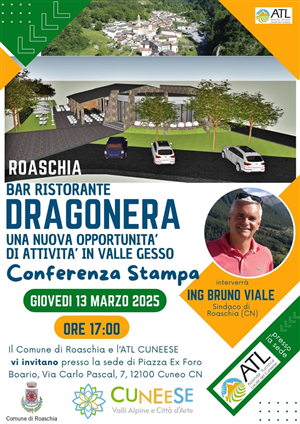 UNA NUOVA OPPORTUNITA' DI ATTIVITA' IN VALLE GESSO - INVITO A CONFERENZA STAMPA